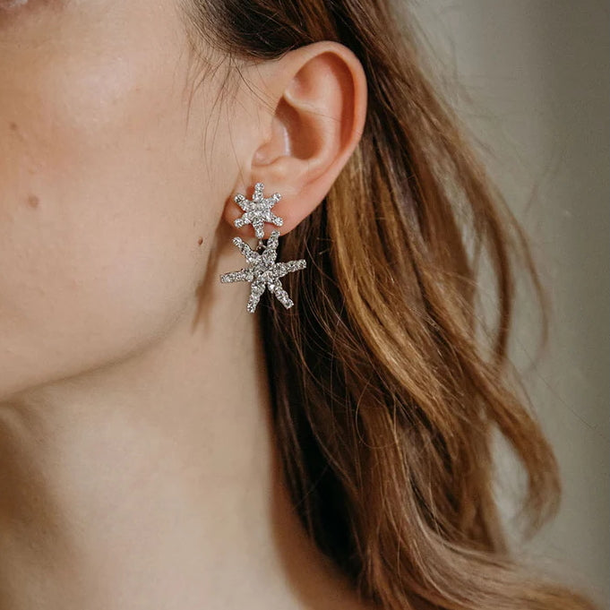 orecchini sposa stelle swarovski pendenti