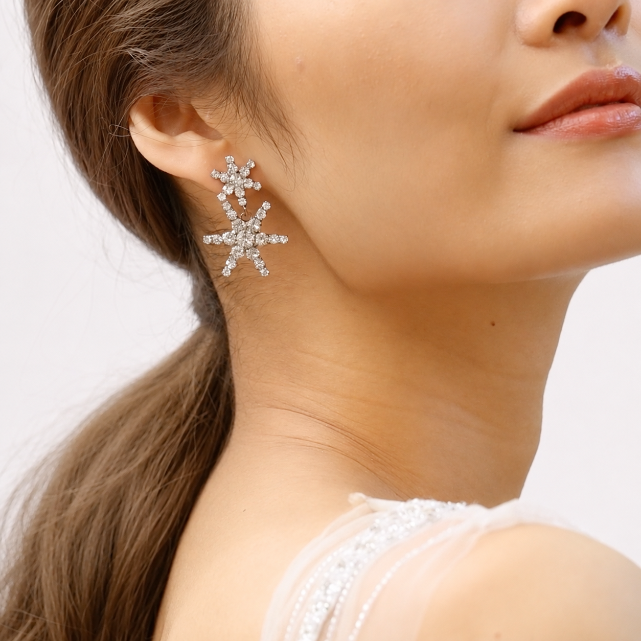 orecchini da sposa con stelle swarovski