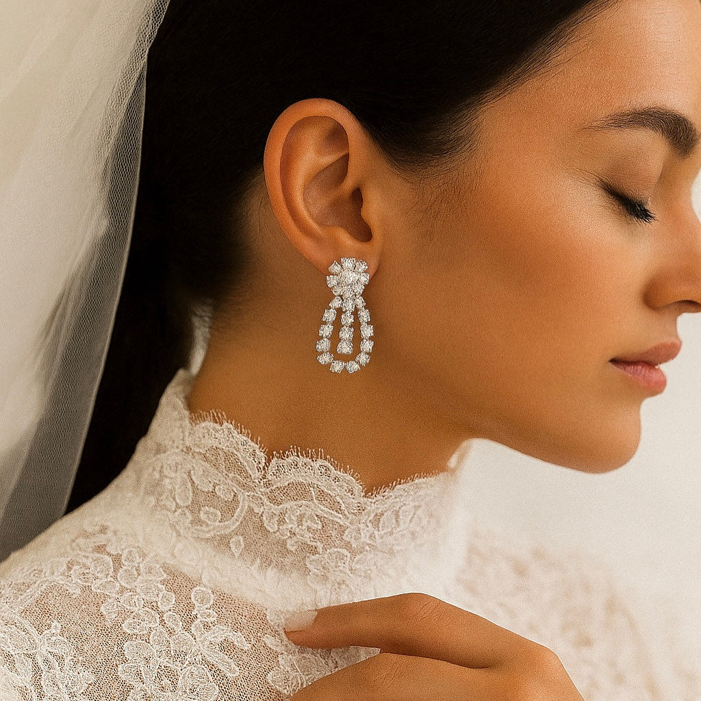 orecchini swarovski vintage forma goccia