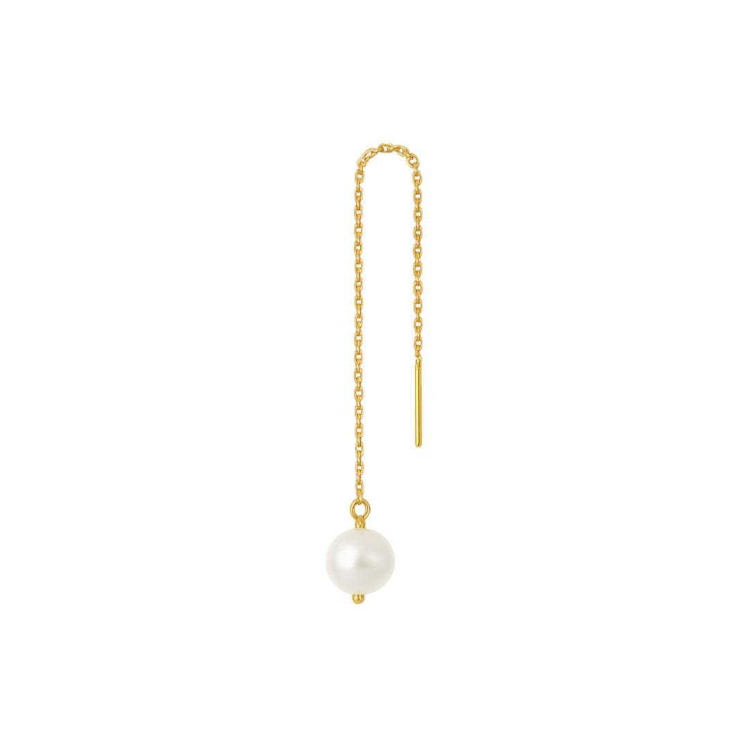Valero Pearls Orecchini Pendenti Donna In Argento Sterling 925 Con Perle D'Acqua Dolce 10-12 Mm – Collezione Urbano, Oro Giallo 14K
