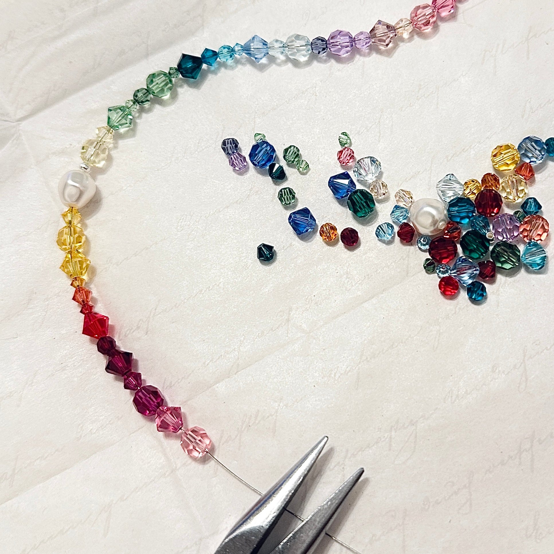 dietro le quinte collana perline swarovski