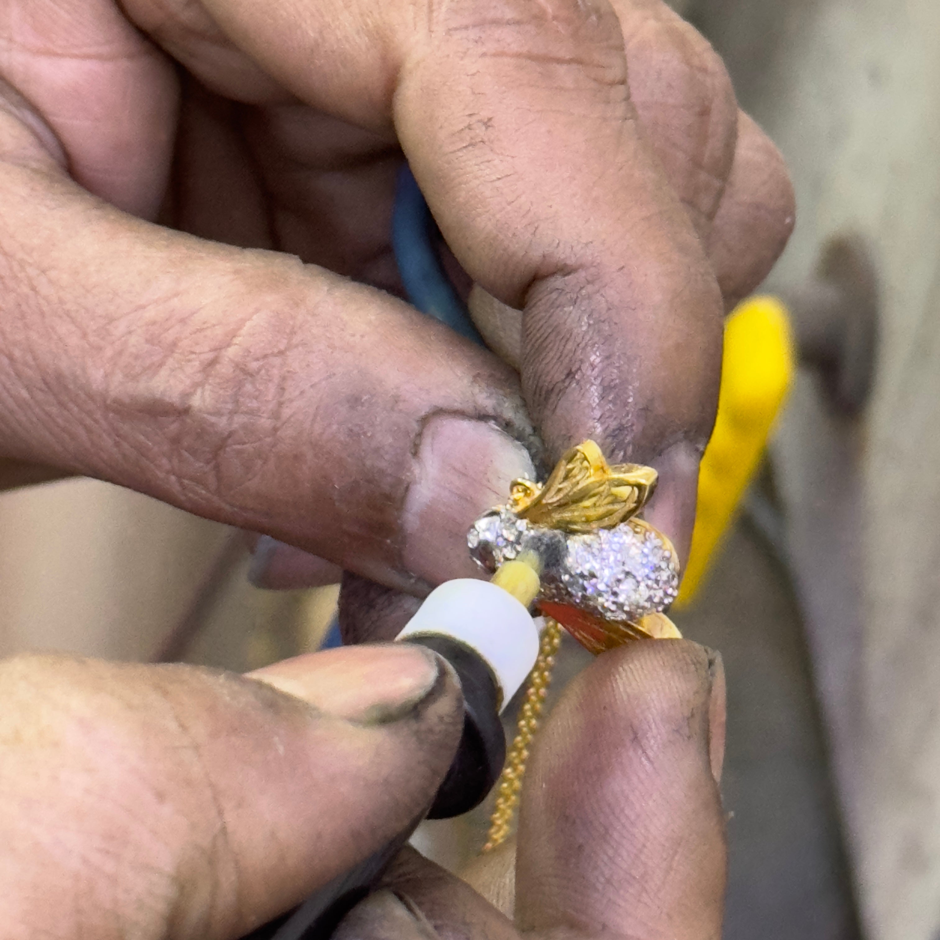 collana ape in argento 925 e zirconi