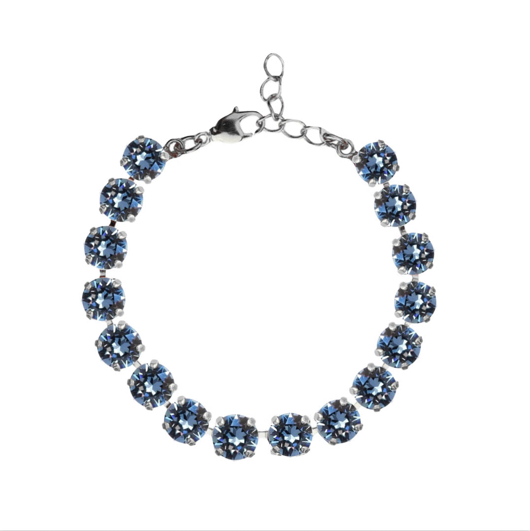 bracciale tennis con swarovski denimblue argento