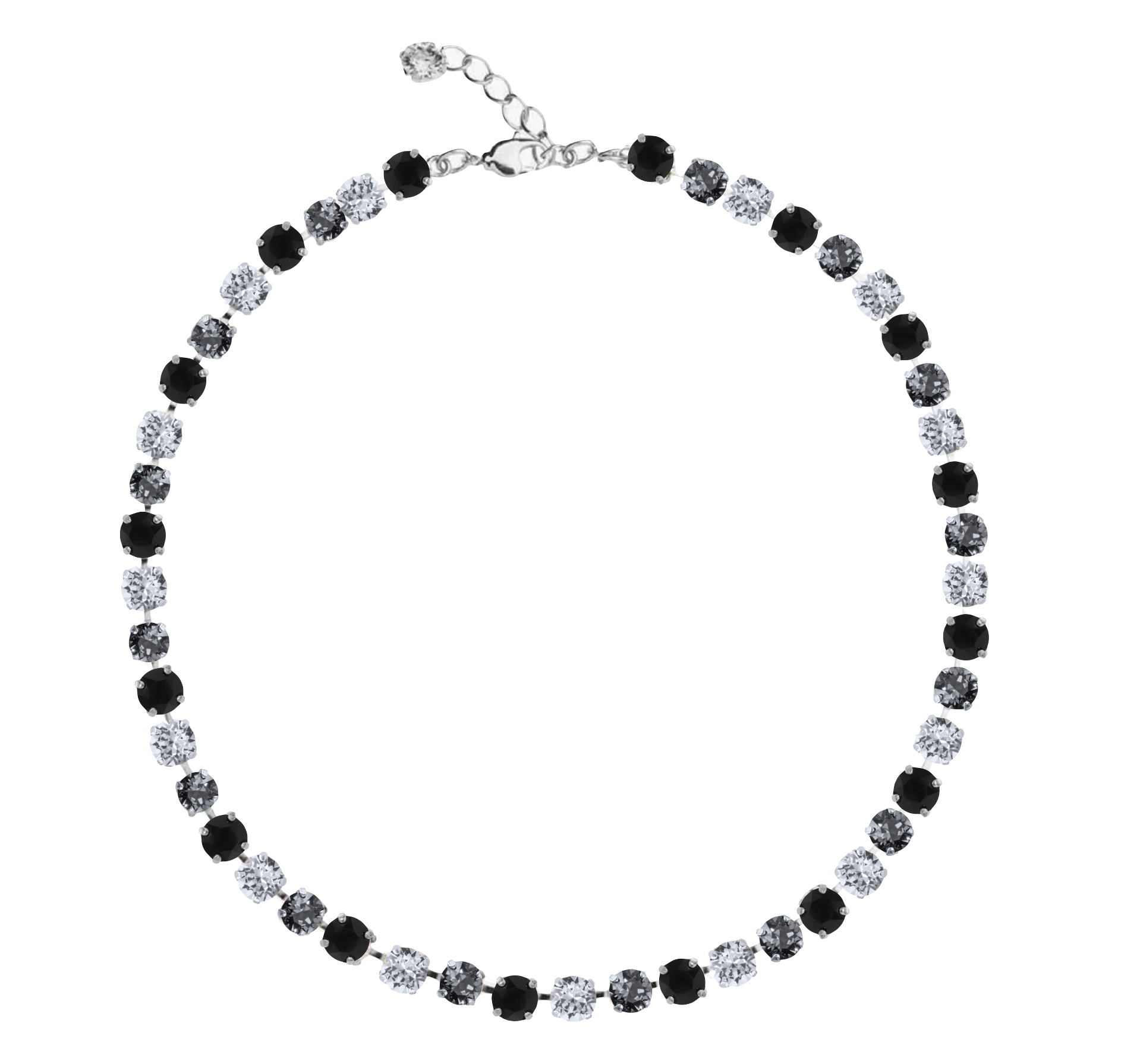 deep winter palette necklace with crystals