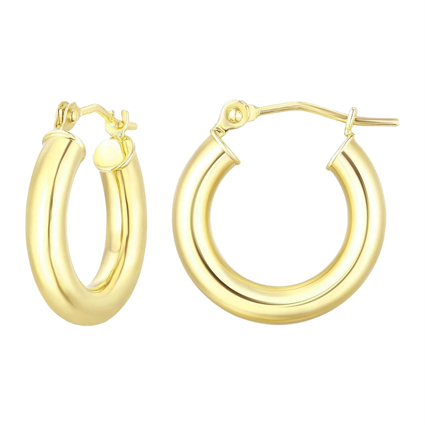 orecchini a cerchio sottili in argento 925 dorati