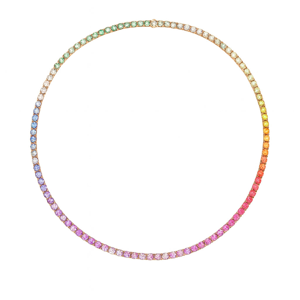collana tennis arcobaleno
