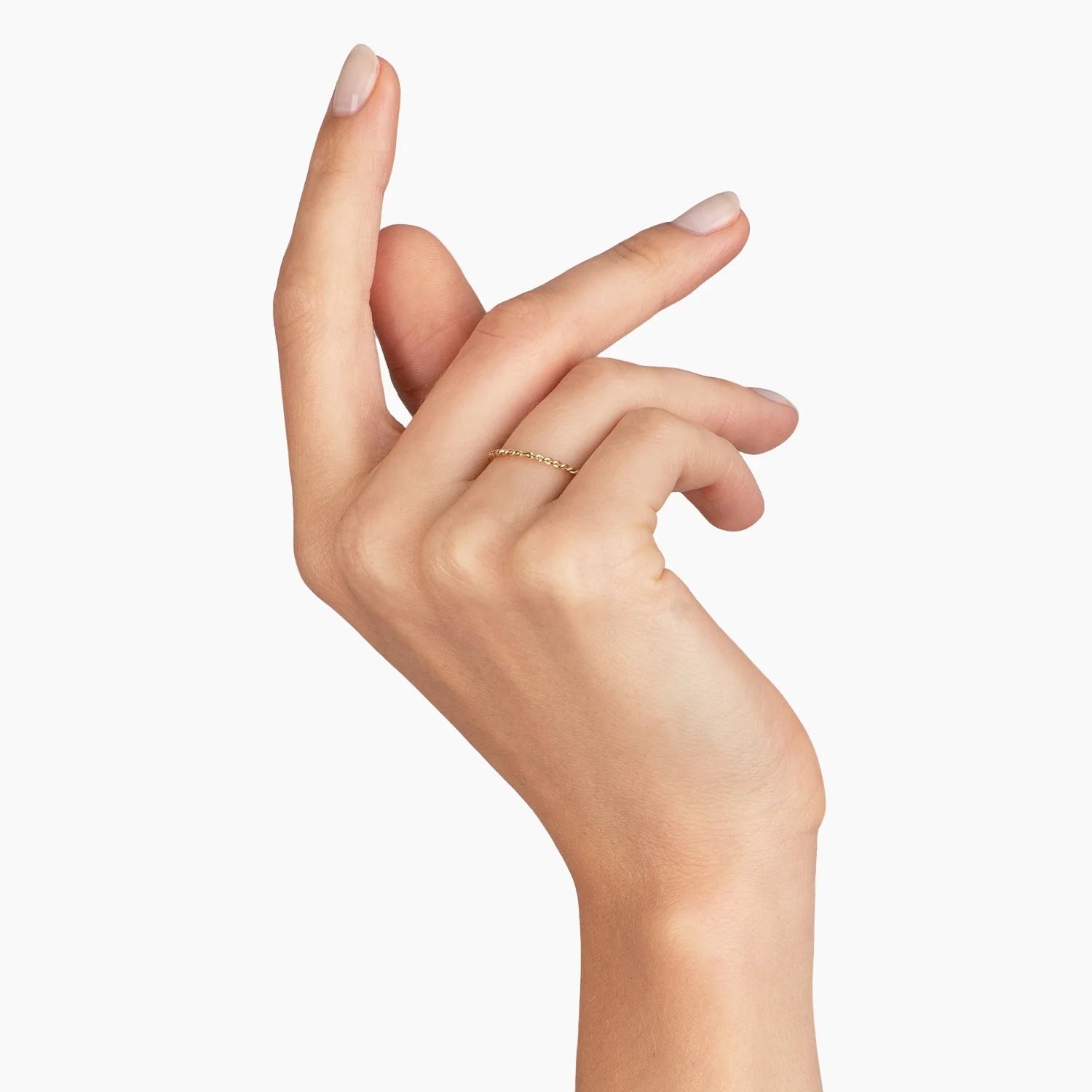 anello catena morbida in oro 9k