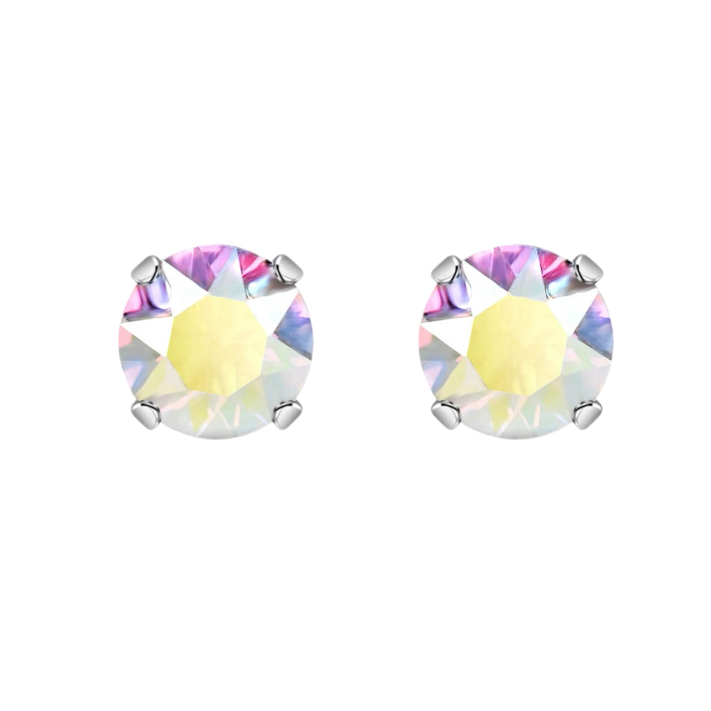 swarovski aurore boreale stud earrings