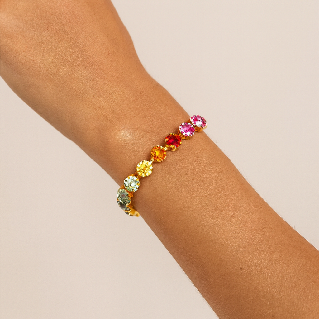 bracciale arcobaleno swarovski tennis 