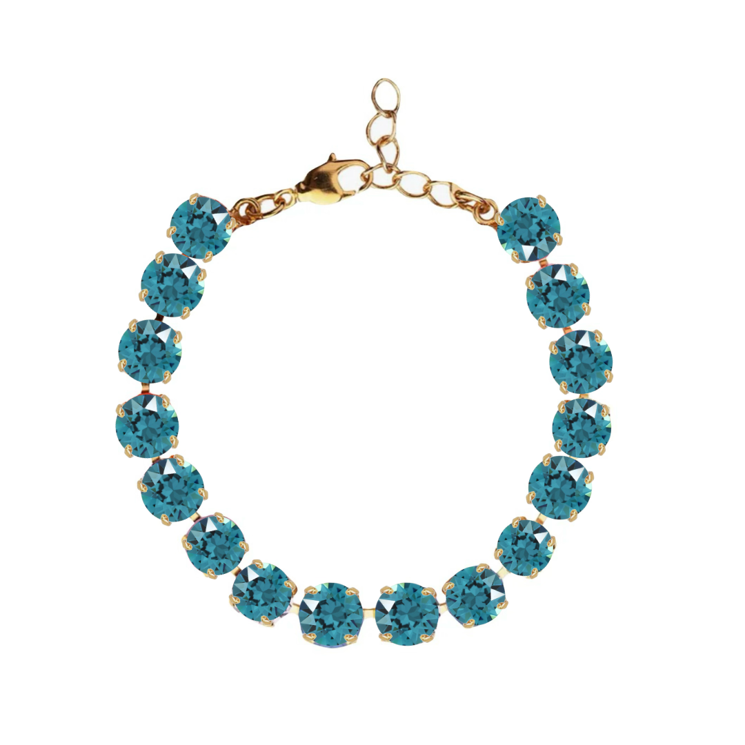 bracciale armocromia palette autunno con cristalli blu petrolio