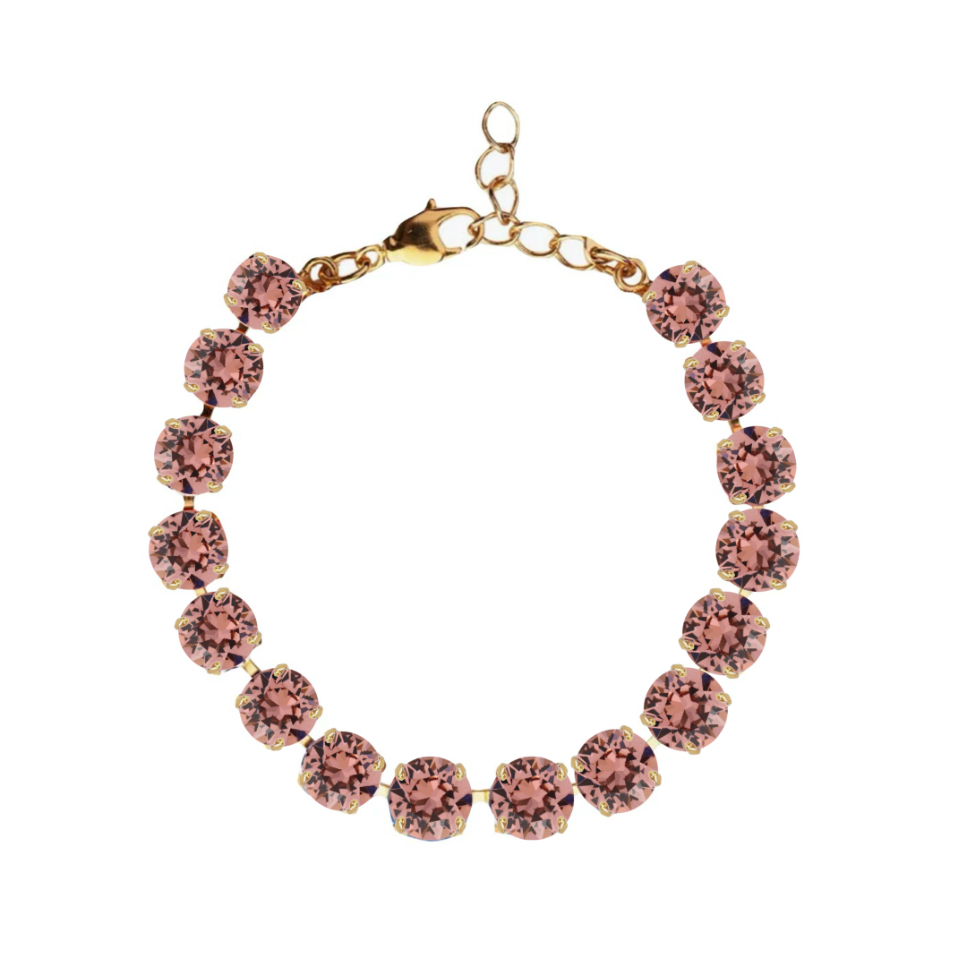 bracciale armocromia stagione autunno con cristalli rosa scuro