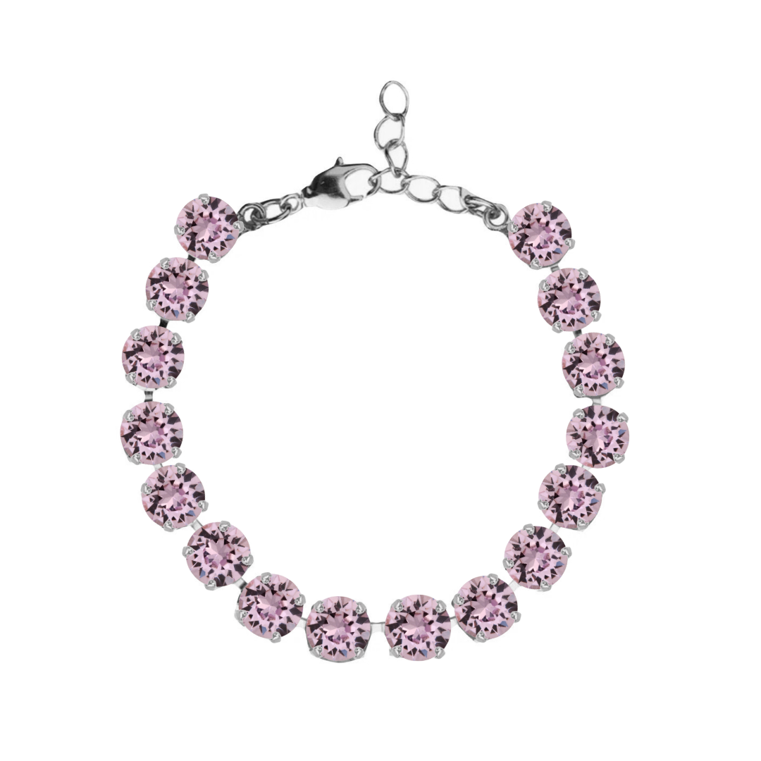 bracciale armocromia stagione estate con pietre rosa cristallo