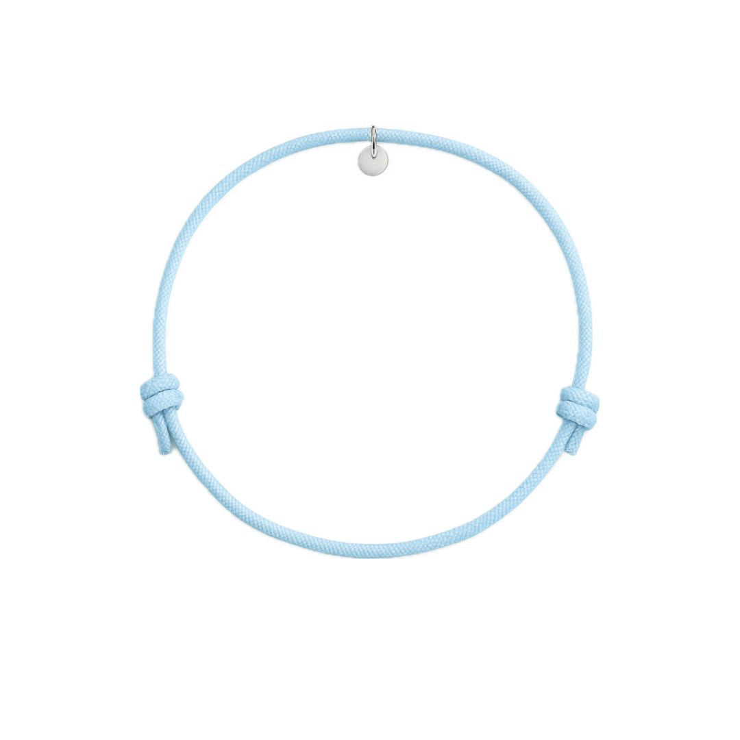 bracciale in corda celeste