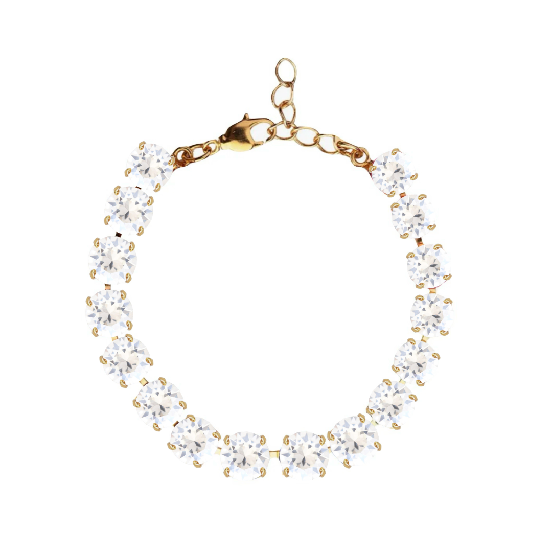 bracciale con cristalli luminosi e oro