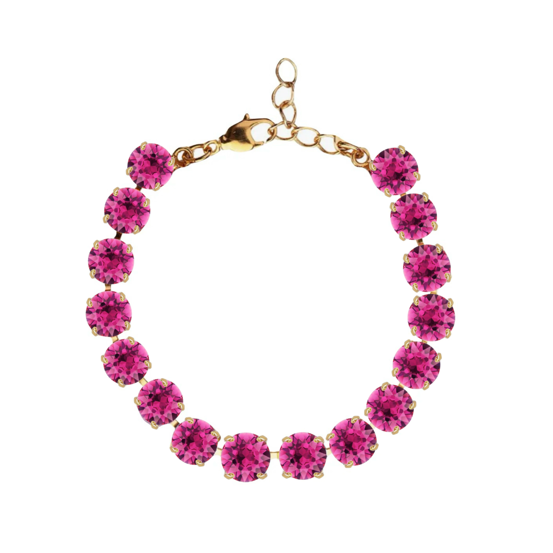 bracciale in tonalità fucsia e gancio oro