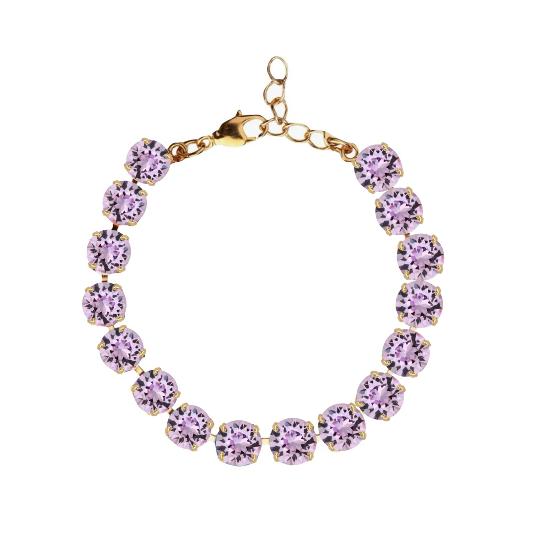 bracciale primavera versione viola cristallo e dettagli oro