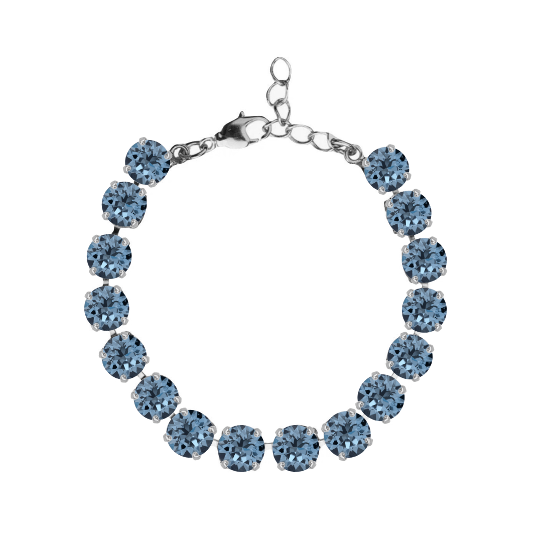 bracciale tennis armocromia stagione estate in colorazione blu denim