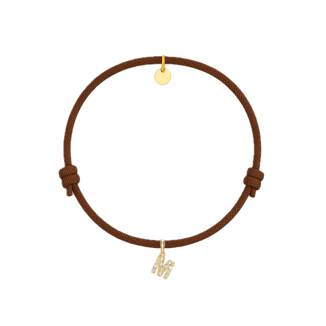 bracciali cordino rosso con iniziale M