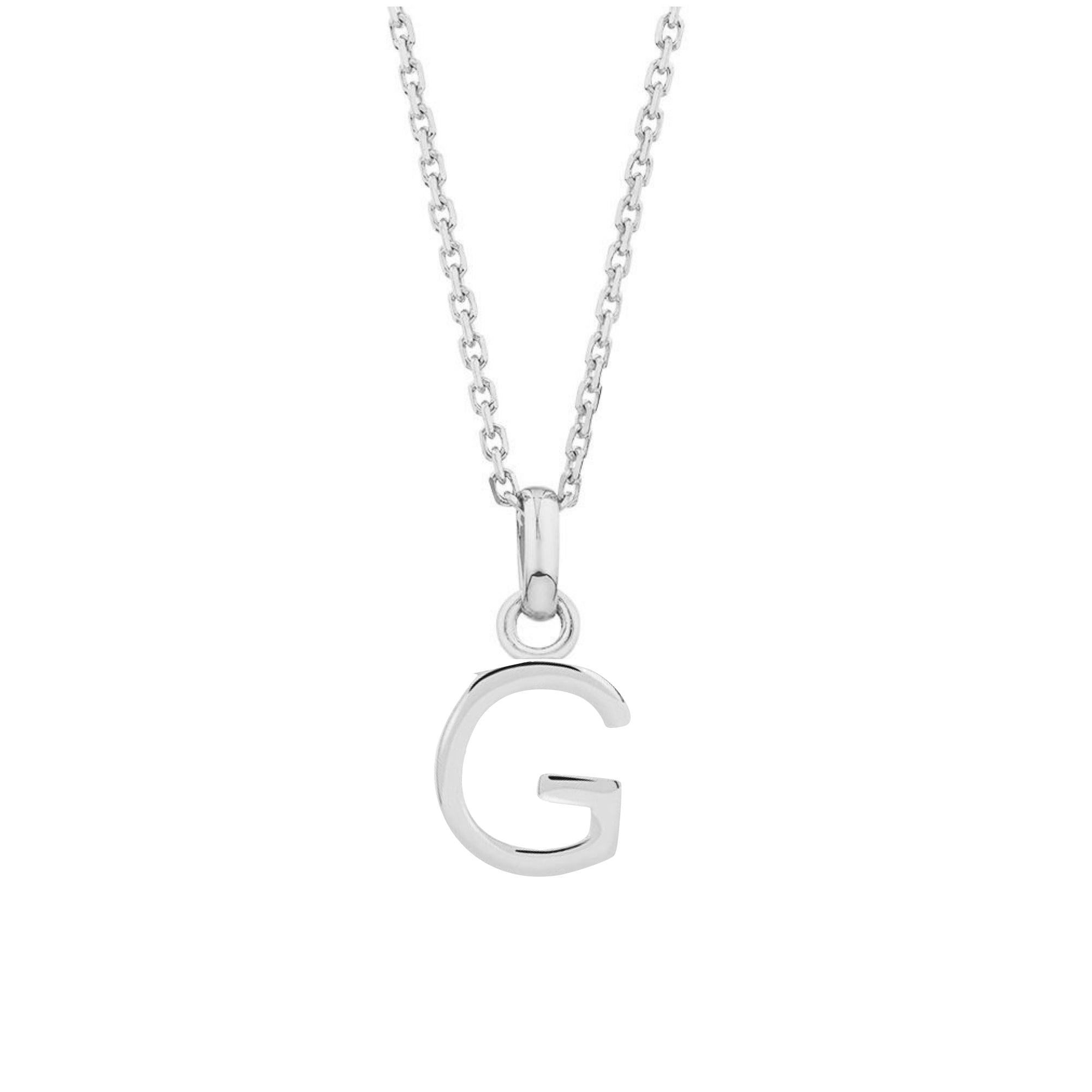 catenina con ciondolo iniziale lettera G in argento 925