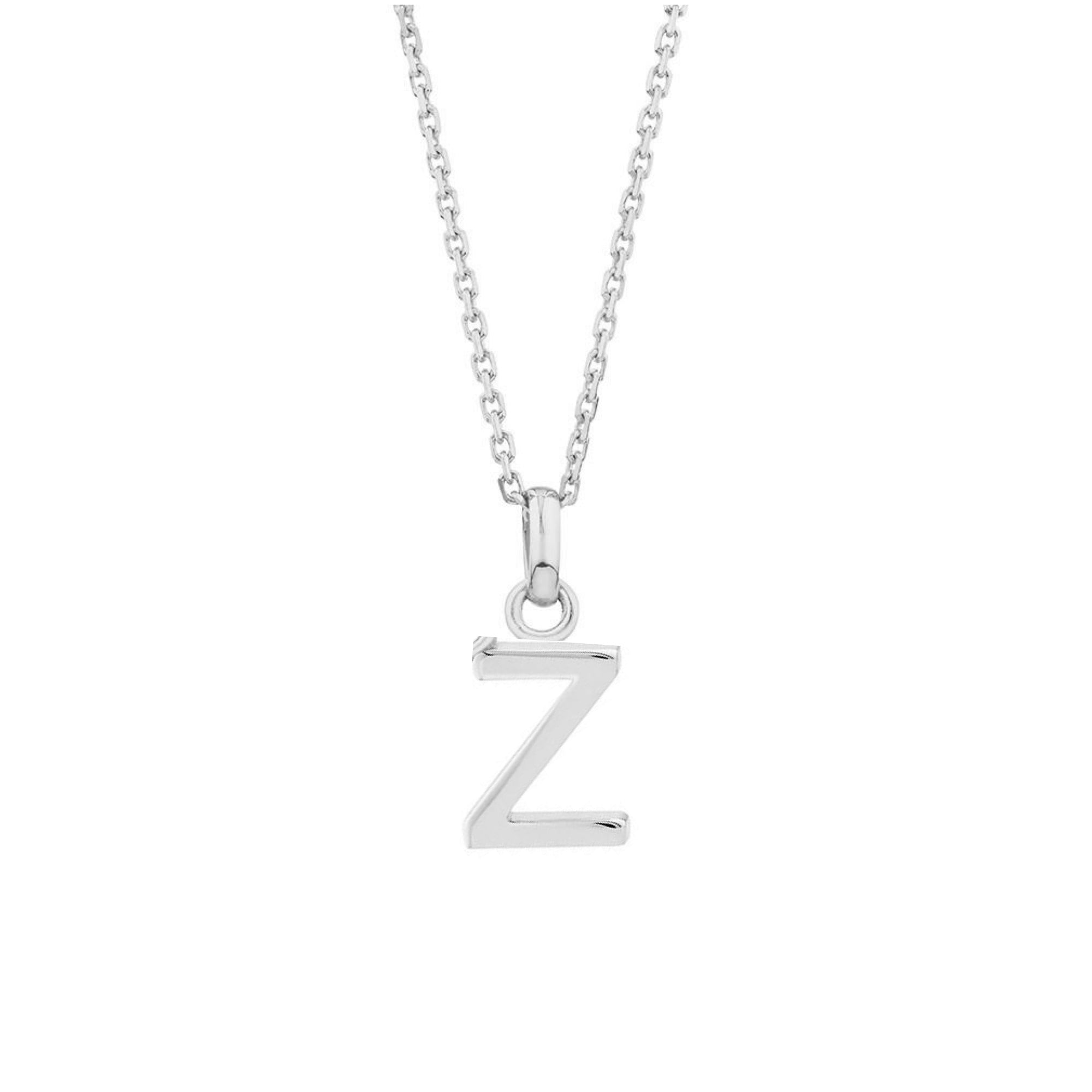 catenina con ciondolo iniziale lettera Z in argento 925