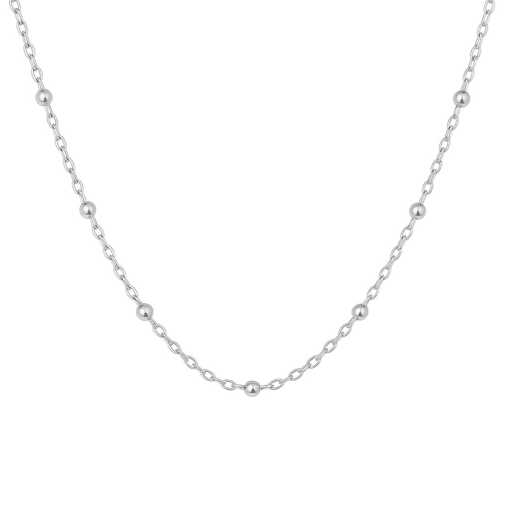 collana con palline in argento 925