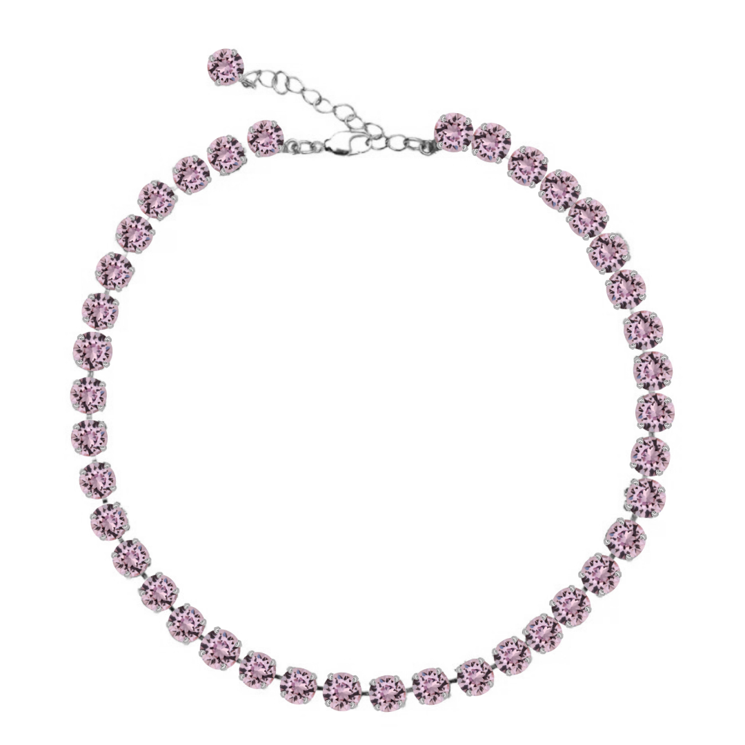 collana armocromia estate rosa cristallo in versione argento 