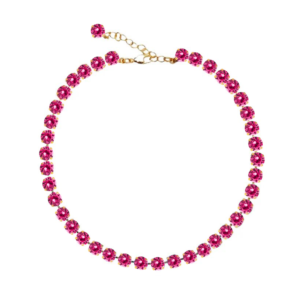 collana swarovski fucsia rifinitura oro