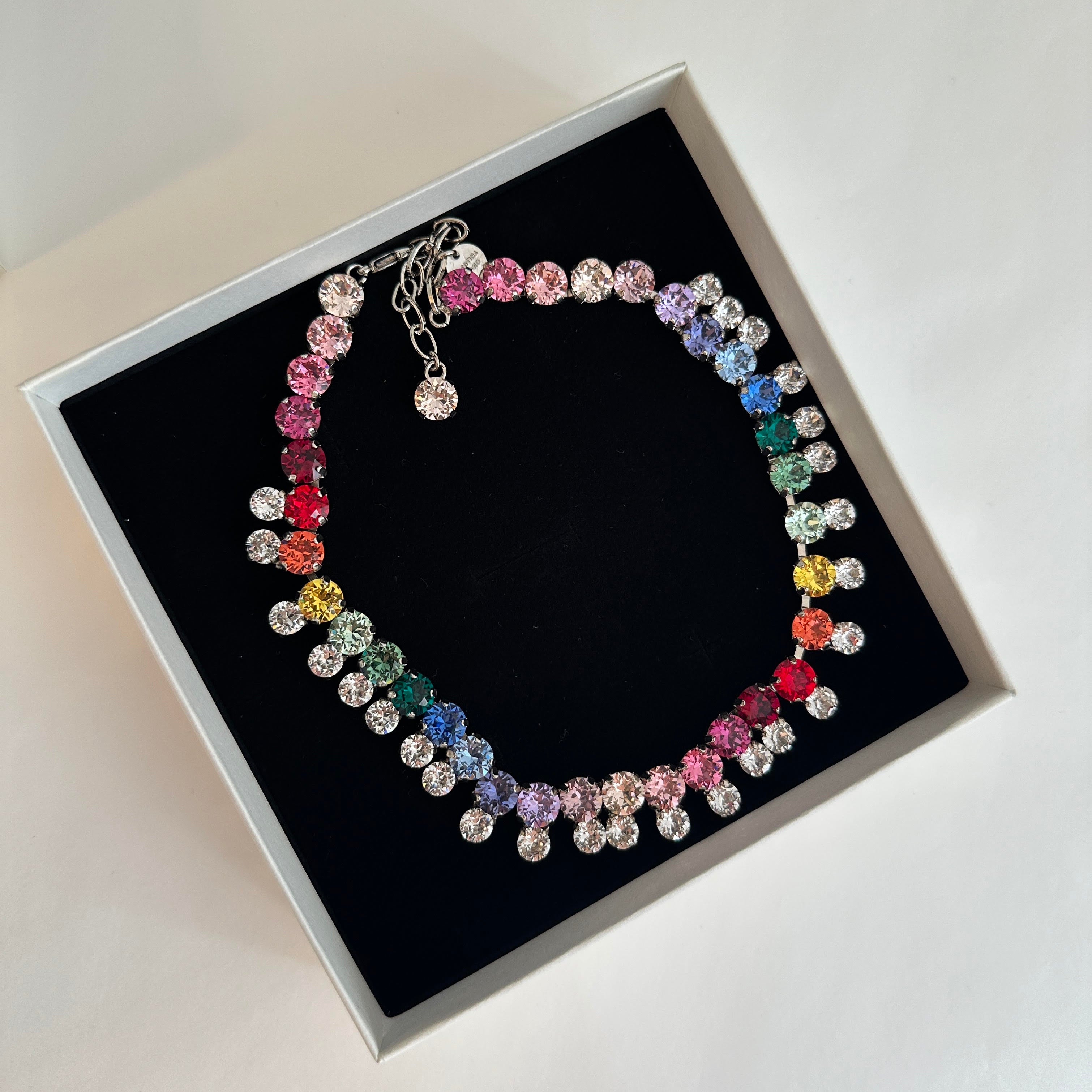collana blossom color arcobaleno con swarovski