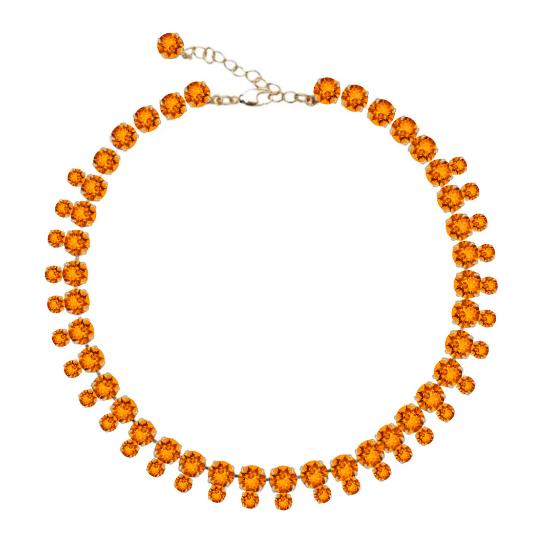 collana doppia in colorazione oro e arancione