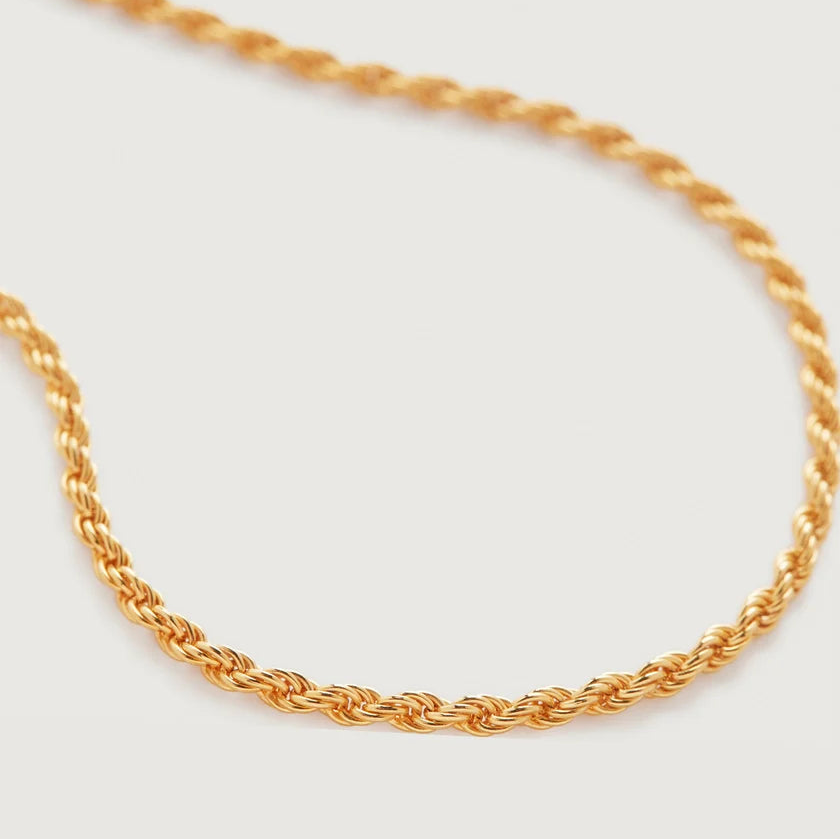 collana maglia funetta dorata in argento 925