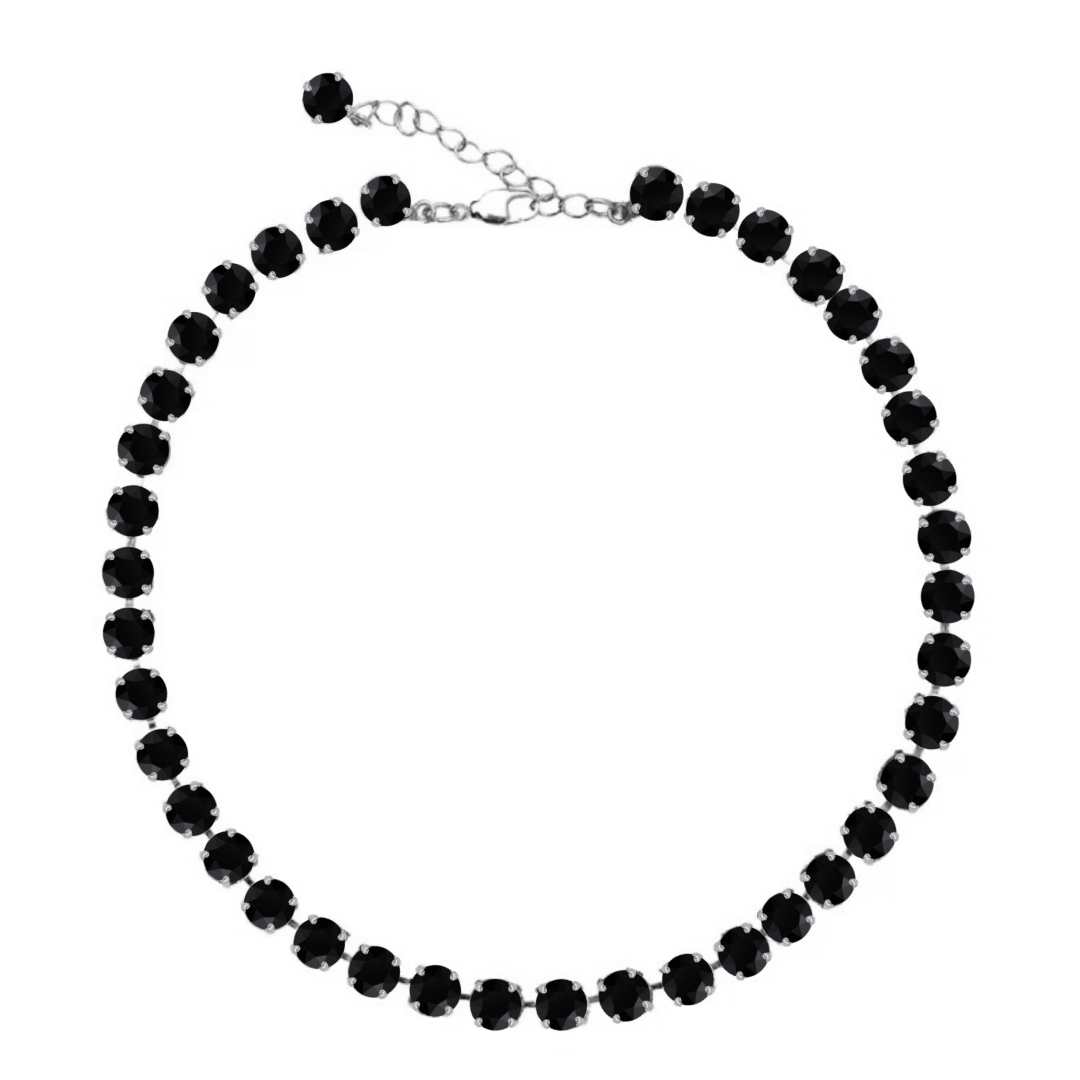 collana inverno in versione nero e argento