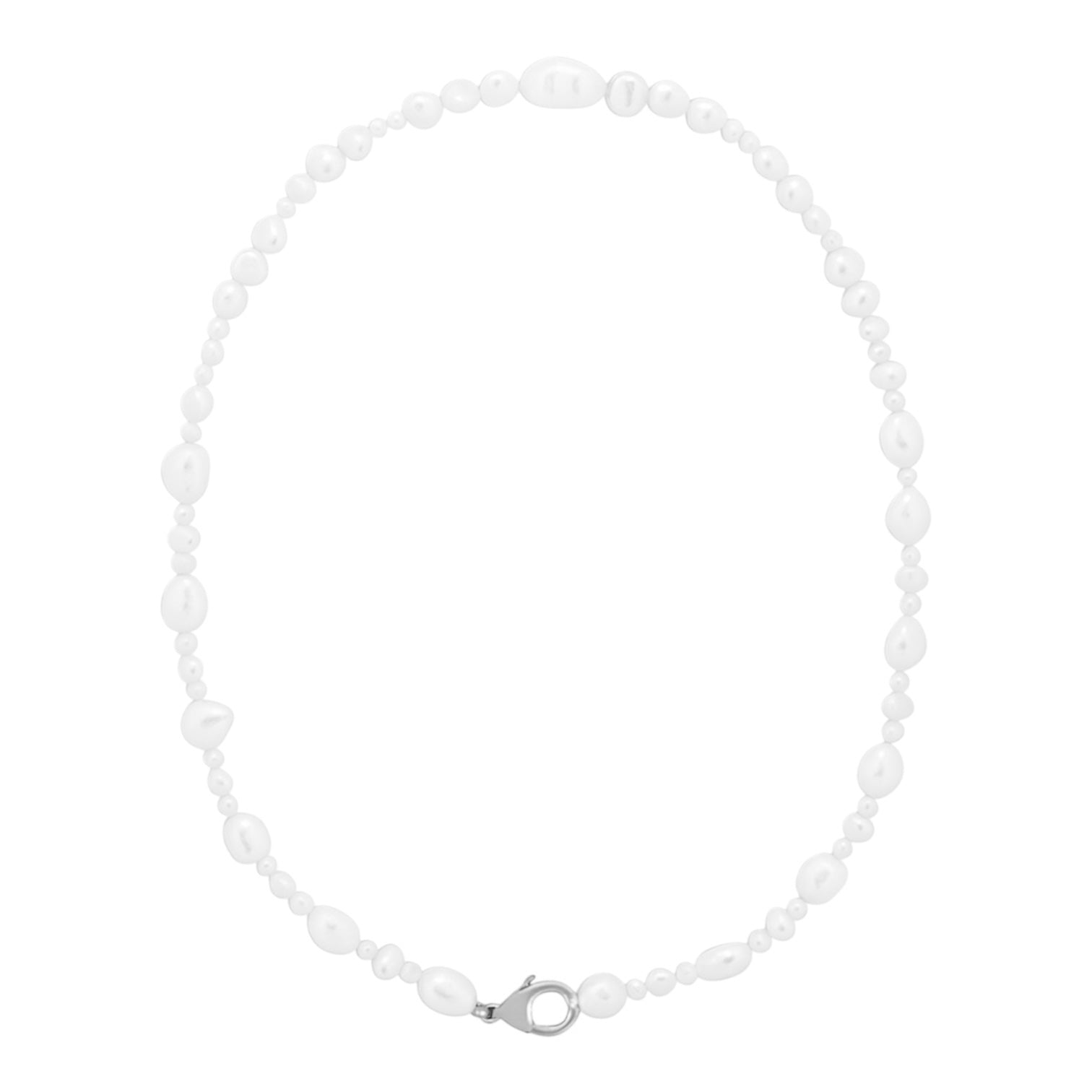collana perle barocche con moschettone argento 925