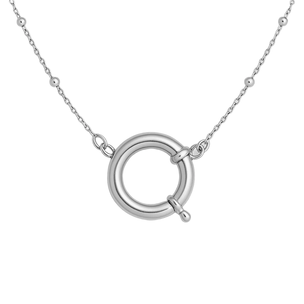 collana con moschettone grande in argento 925 personalizzabile 