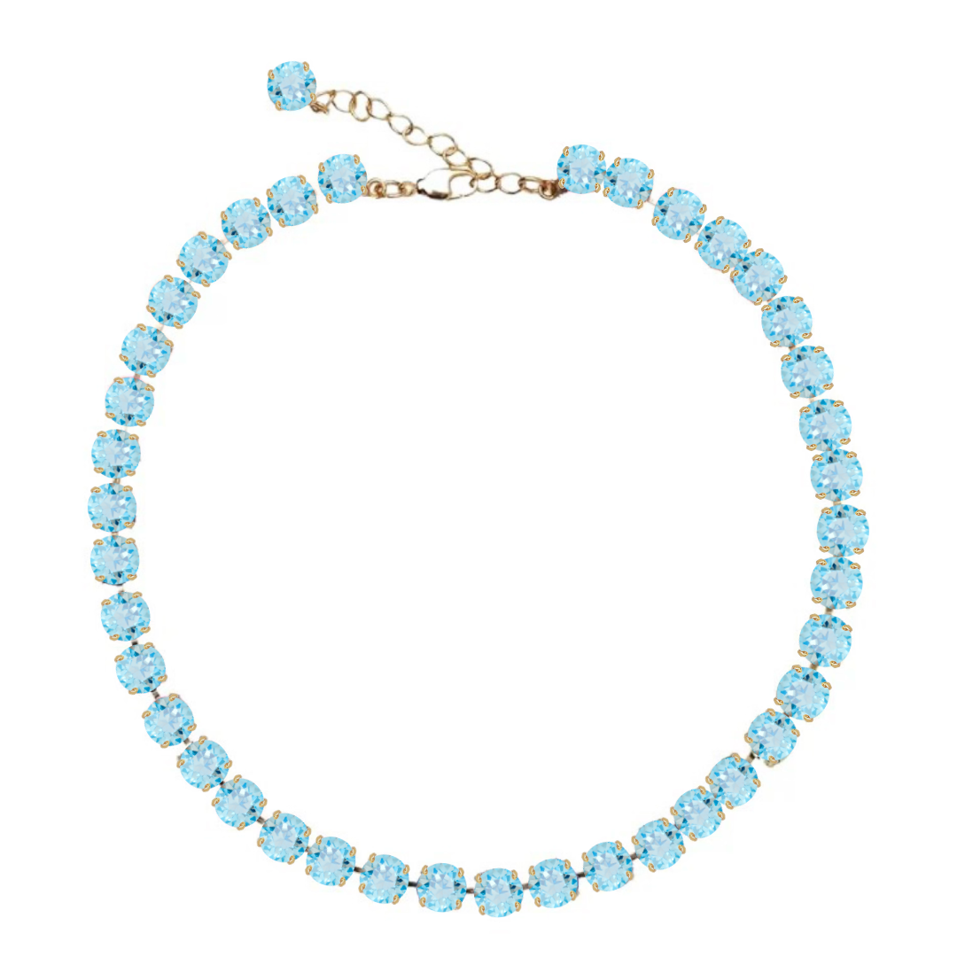 collana primavera in versione azzurro cristallo