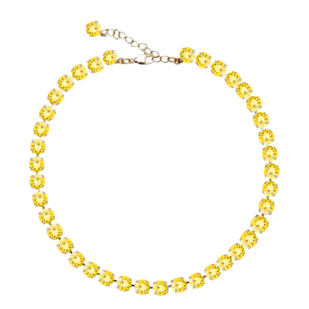 collana primavera con pietre giallo e oro