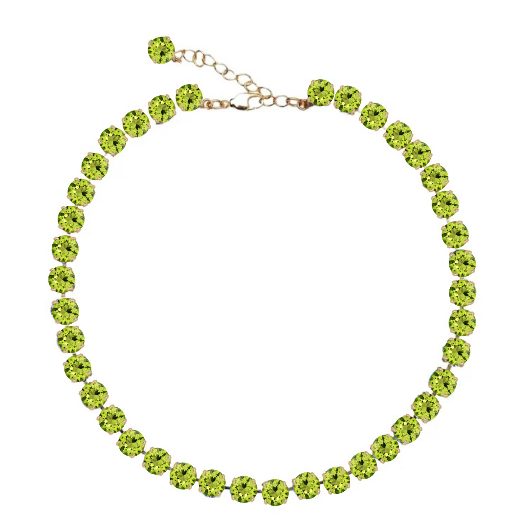 collana primavera in versione verde lime e oro