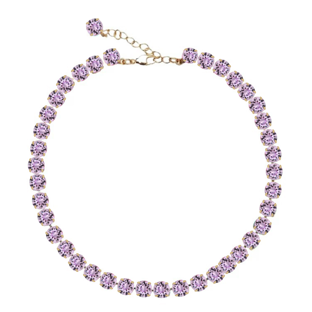 collana primavera in colorazione viola cristallo