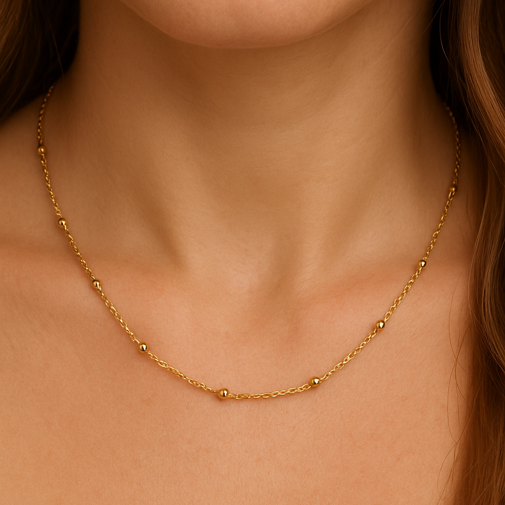 collana rosario oro in argento 925