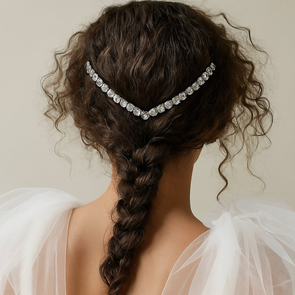 diadema sposa indossato con swarovski 