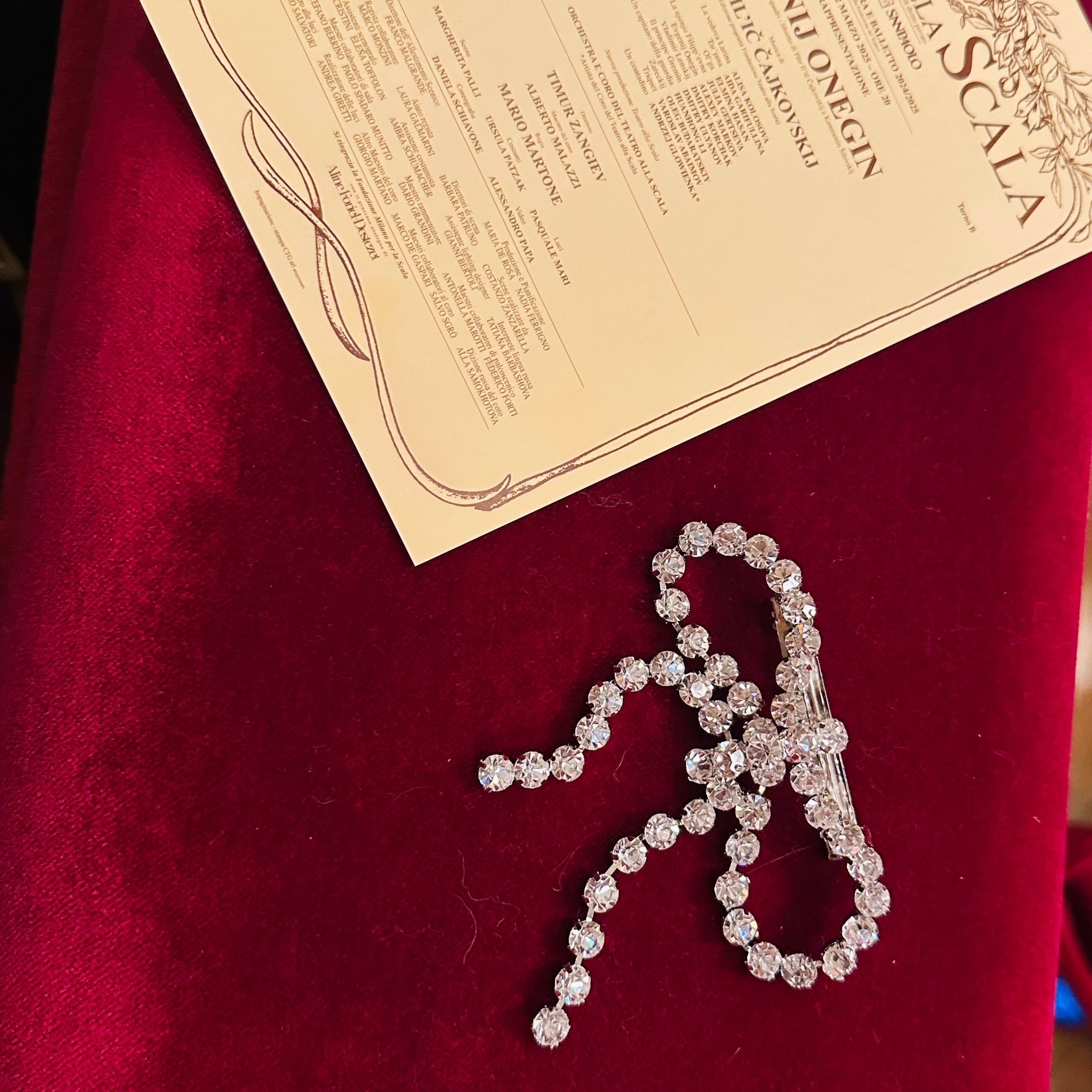 fermaglio fiocco grande swarovski perfetto per prima alla scala