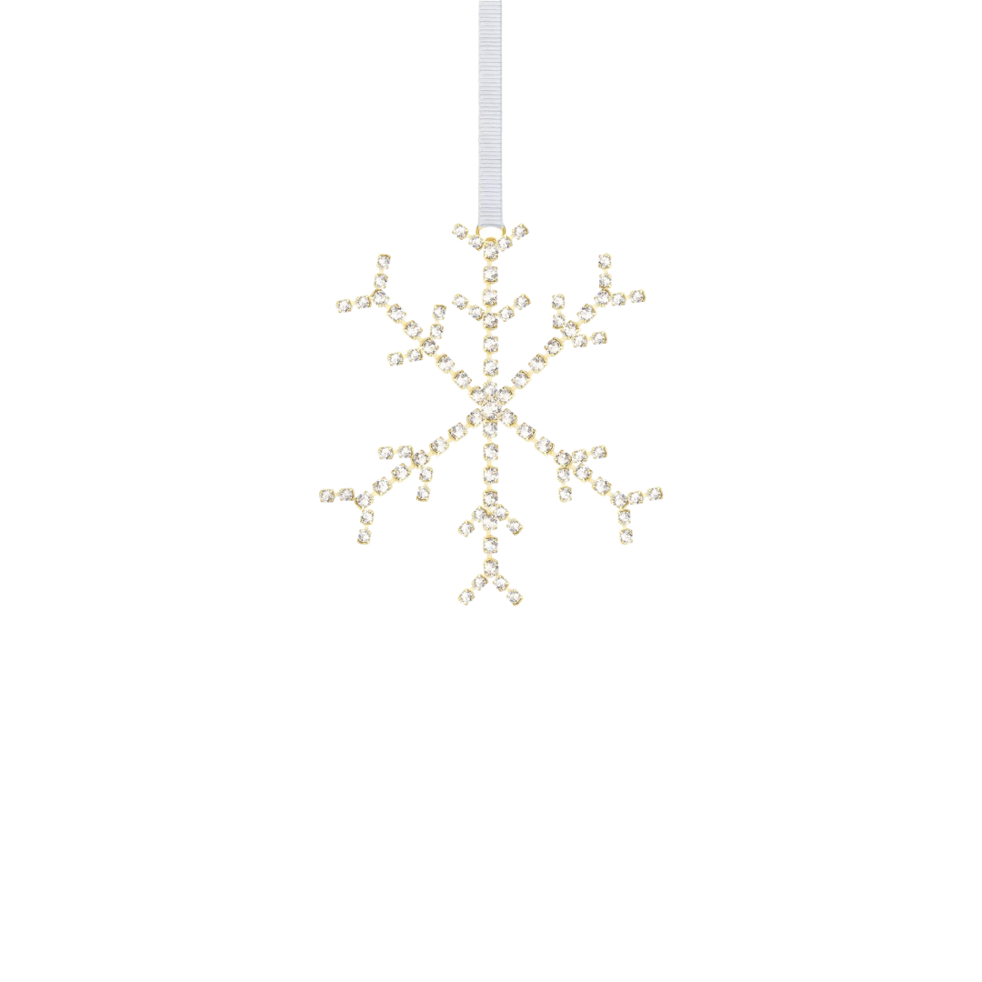 fiocco di neve zirconi decorazione natalizia pendente