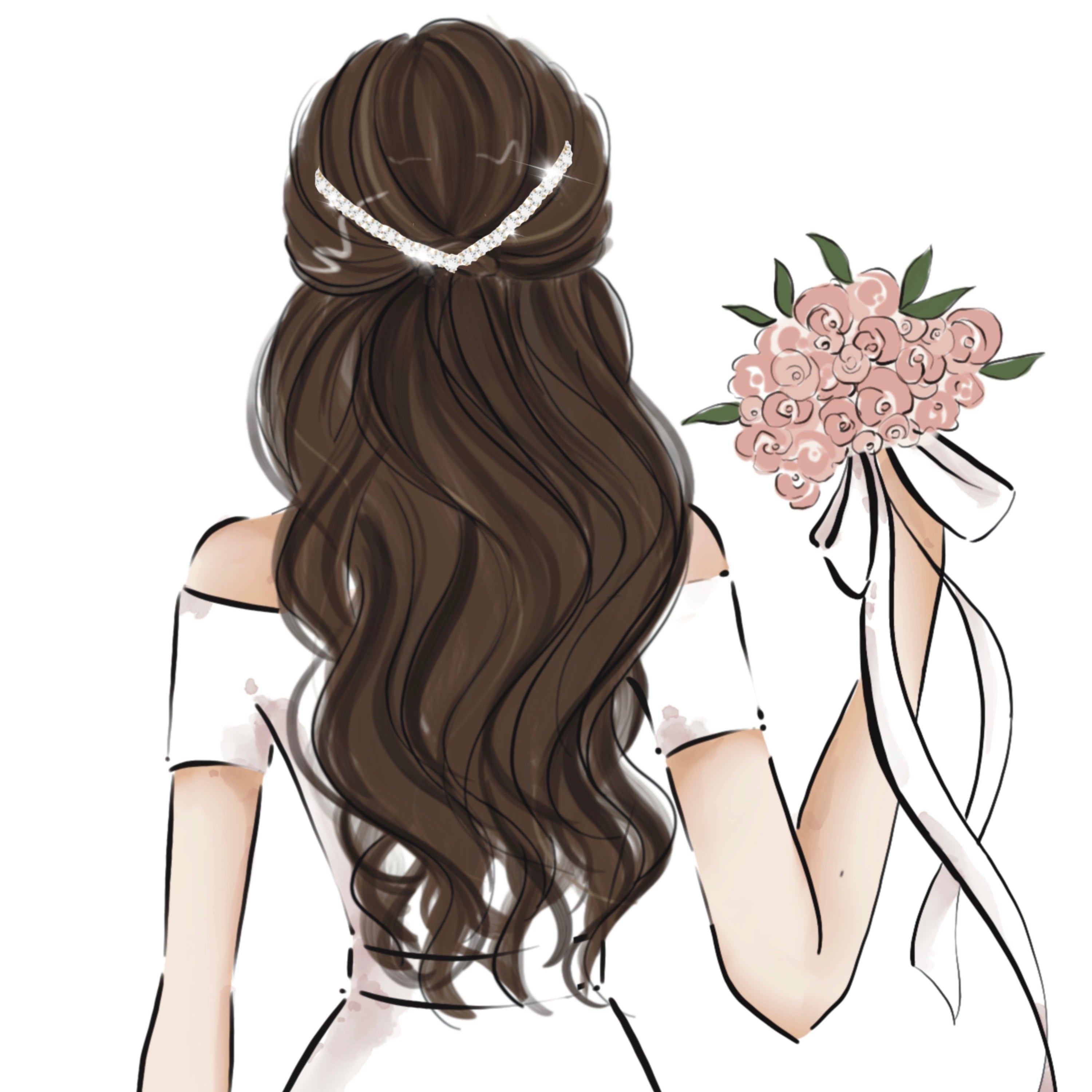 gioiello per capelli da sposa con mezzacoda