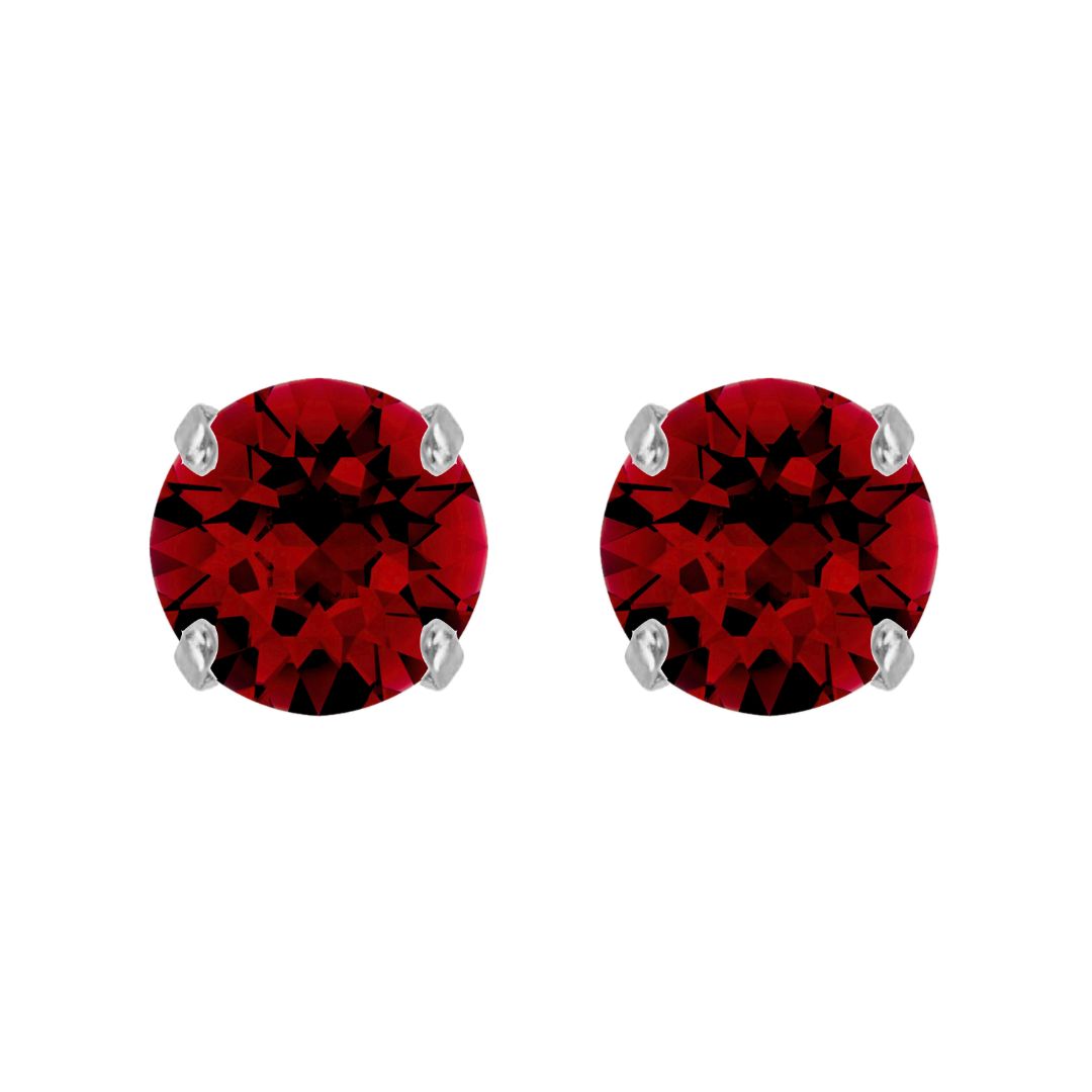 orecchini armocromia inverno con cristalli rosso scuro