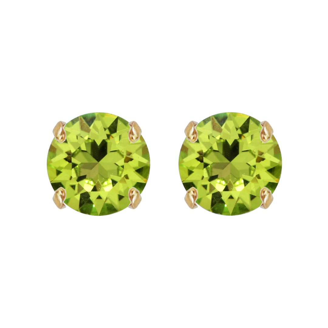 orecchini a lobo armocromia primavera con cristalli verde lime