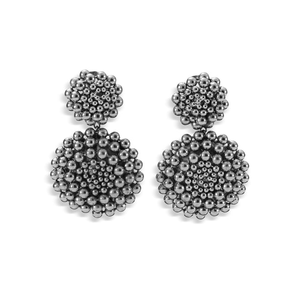 orecchini bottone vintage in argento