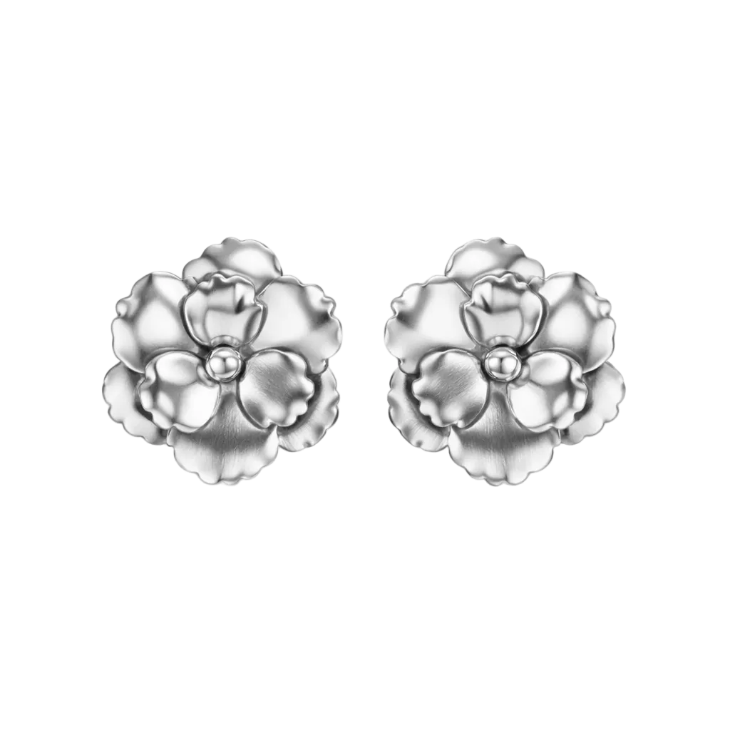 orecchini grandi fiore argento