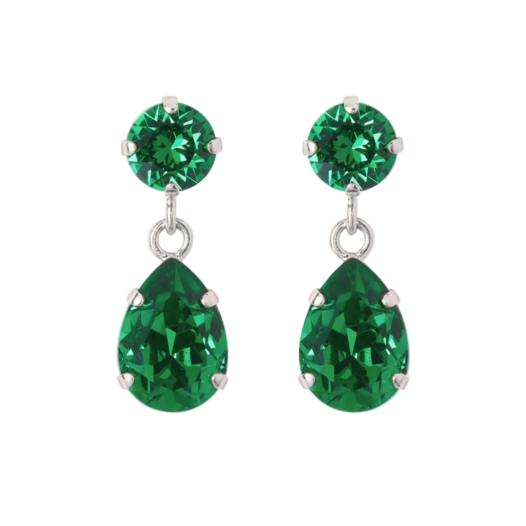orecchini goccia pendente verde smeraldo