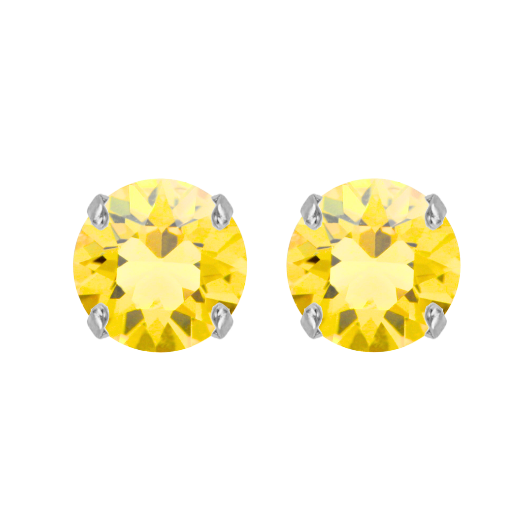 orecchini a lobo in versione giallo e argento