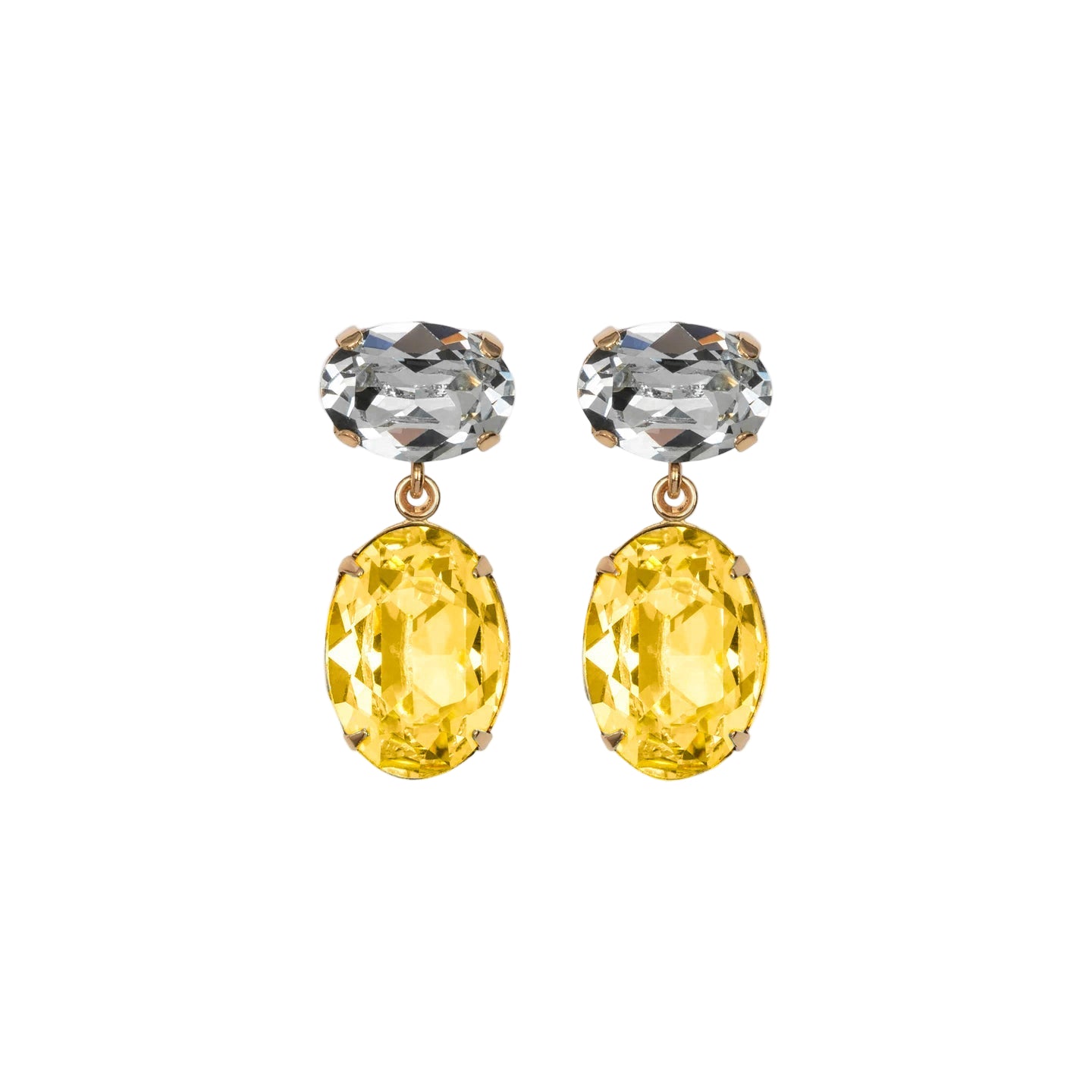 orecchini ovale swarovski giallo