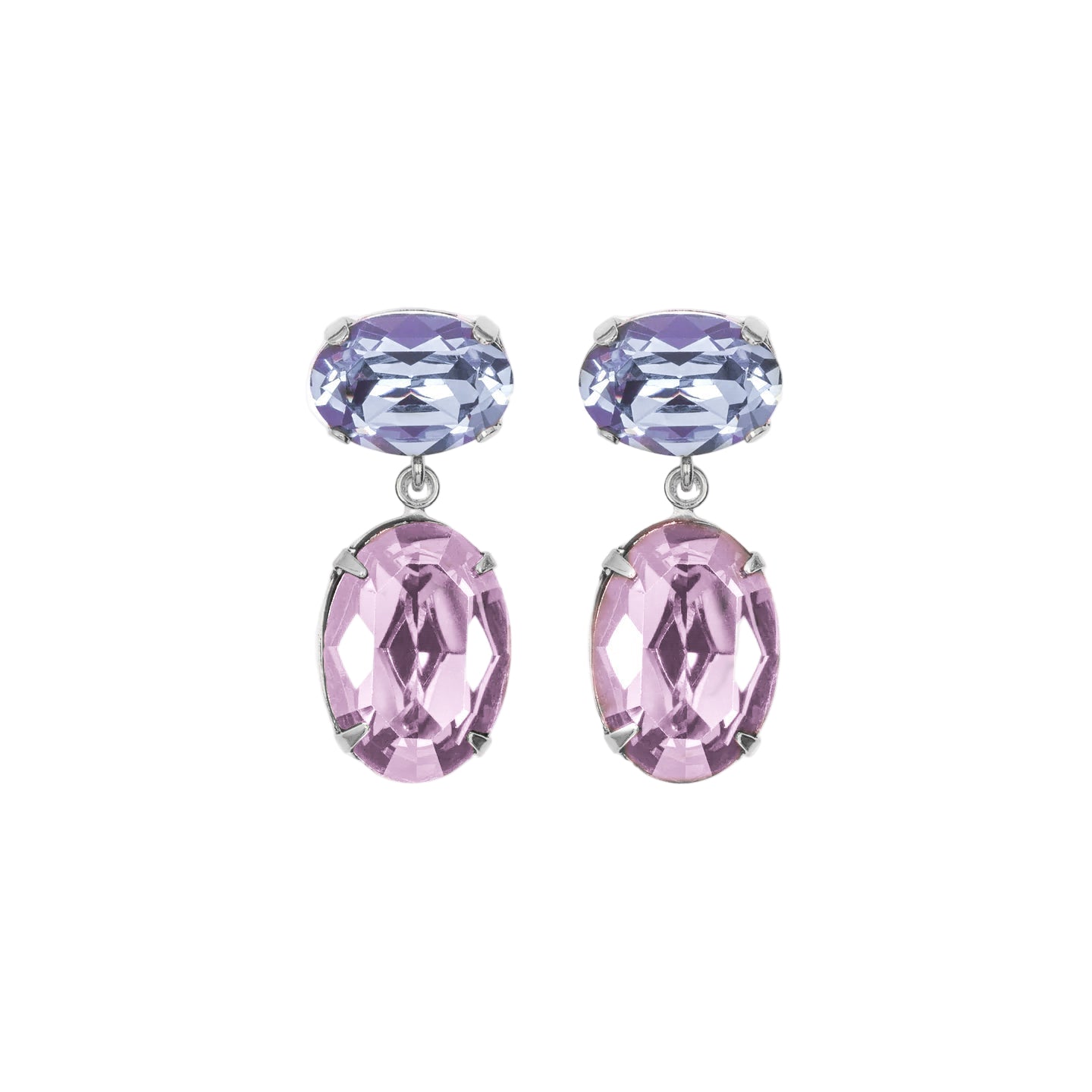 orecchini swarovski ovale viola
